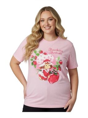 Strawberry Shortcake Double-Sided Pink Graphic Tee